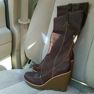 Michael Kors leather Wedge boots Brazil 10m